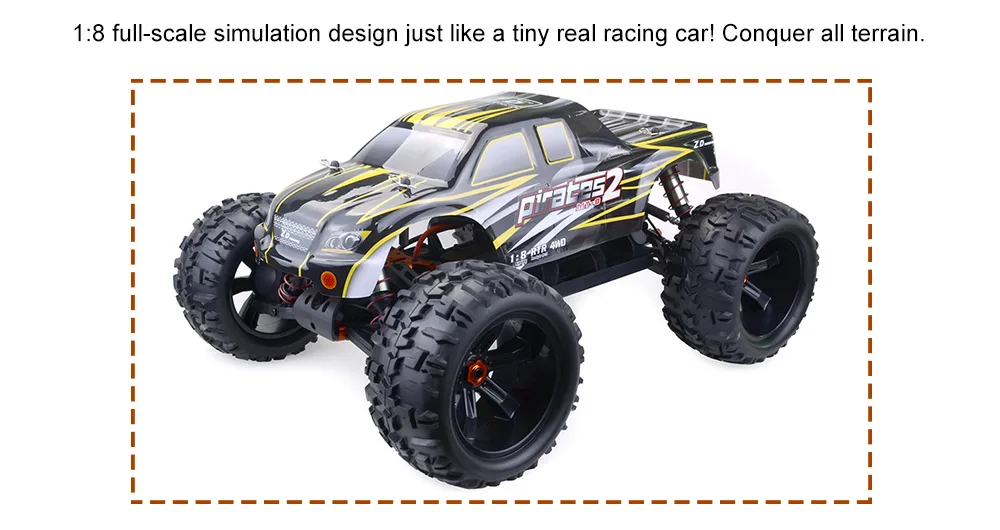 ZD гоночный автомобиль 120A водонепроницаемый бесщеточный ESC Monster Truck 1/8 полномасштабный крошечный настоящий гоночный автомобиль сплав 6061 DIY Рама Комплект Версия