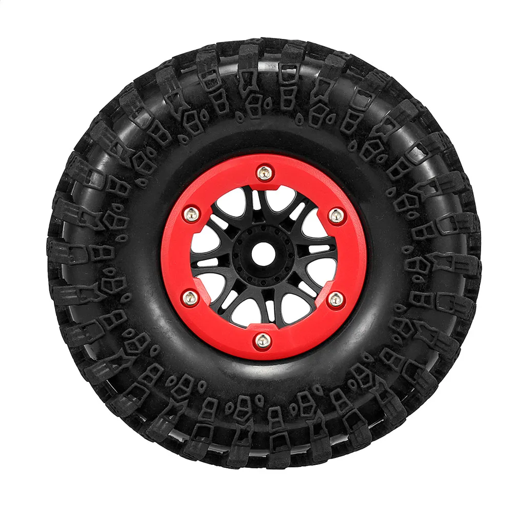 4 шт. 2,2 дюймов обод резиновая шина RC автомобиль колеса для 1/10 комплект автомобильных принадлежностей для передней и задней оси 130mm Rock гусеничная шина колеса
