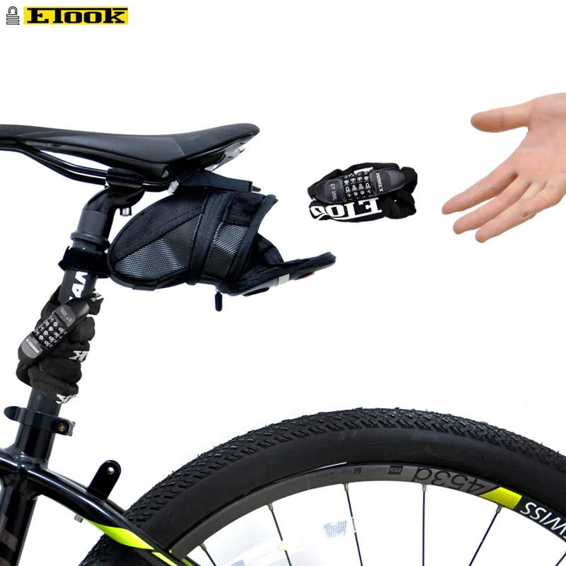 Etook Chain lock Mountain Road Bike Lock Scooter Bike Password Digital Chain Lock Bicycle Accessories Mini convenient 900mm