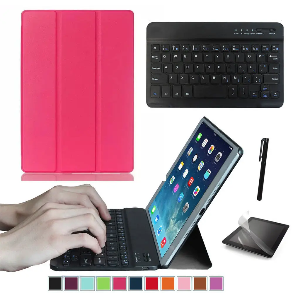 rose Набор аксессуаров для huawei MediaPad M3 8,4 BTV-W09 BTV-DL09-умный чехол+ Bluetooth клавиатура+ Защитная пленка+ стилус - Цвет: rose