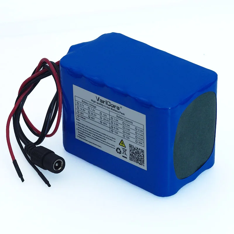 Online VariCore 100% Neue Schutz Große kapazität 12 v 10Ah 18650 lithium akku pack 12 v 10000 mah kapazität mit BMS