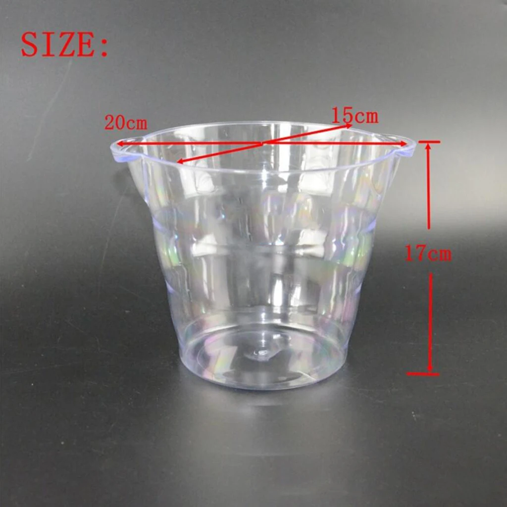 Прозрачная пластиковая бутылка для шампанского, вина, охладитель льда, ведро, чиллер, чаша для вечерние, бара, домашнего использования, пикника, кемпинга, пляжа, клуба