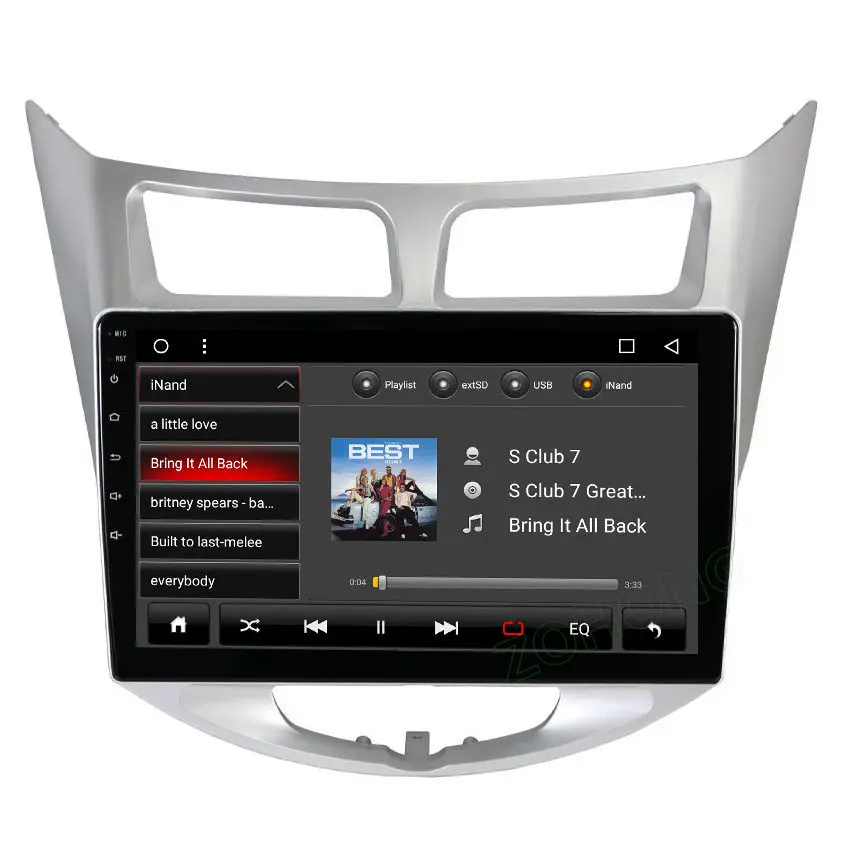 Excellent 2.5D 10.2 inch Octa Core 2G+32Gb Android Car DVD player For Hyundai Solaris Verna Accent CAR GPS Navigation autoradio BT Radio 26