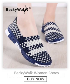 BeckyWalk/ручной работы женские босоножки Летняя женская обувь с плоской подошвой танкетке Повседневная прогулочная обувь для дам свободного покроя WSH2918