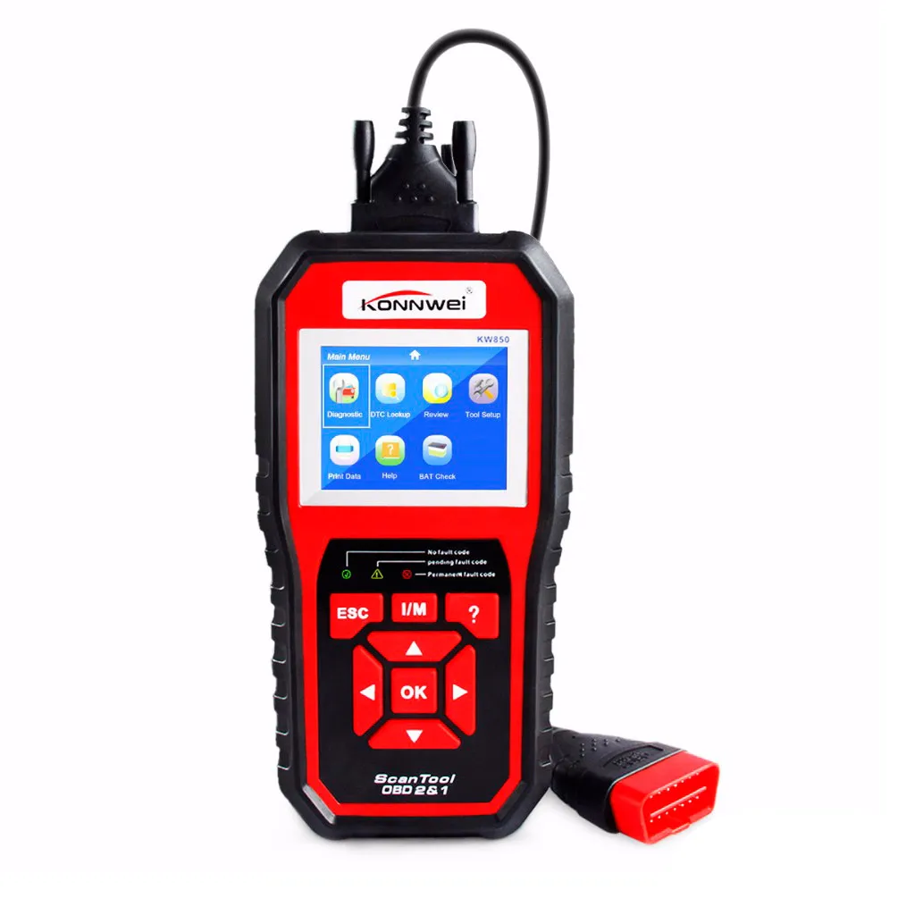 KONNWEI KW850 OBDII Автомобильная Марка EOBD считыватель кодов неисправностей двигателя OBD2