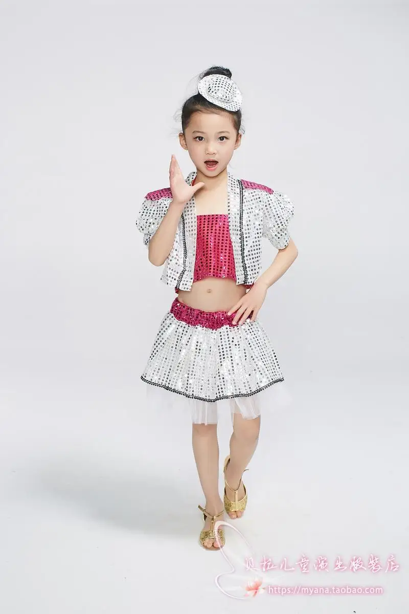 

International Children's Day performance unisex modern jazz dance costumes children's clothing fashion sets for stage 100-150cm