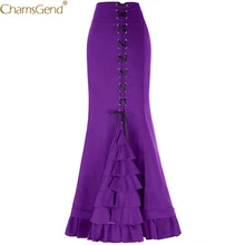 Винтажная однотонная длинная юбка женская макси Женская юбка юбки плюс размер Andage Русалка Высокое качество, макси Apr