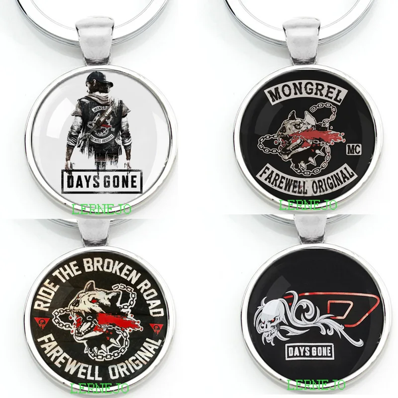 

New Games Days Gone Key Chain Key Ring PS4 Figure Symbol Keychain Keyring Back LOGO Pendant For T Shirt Accessories