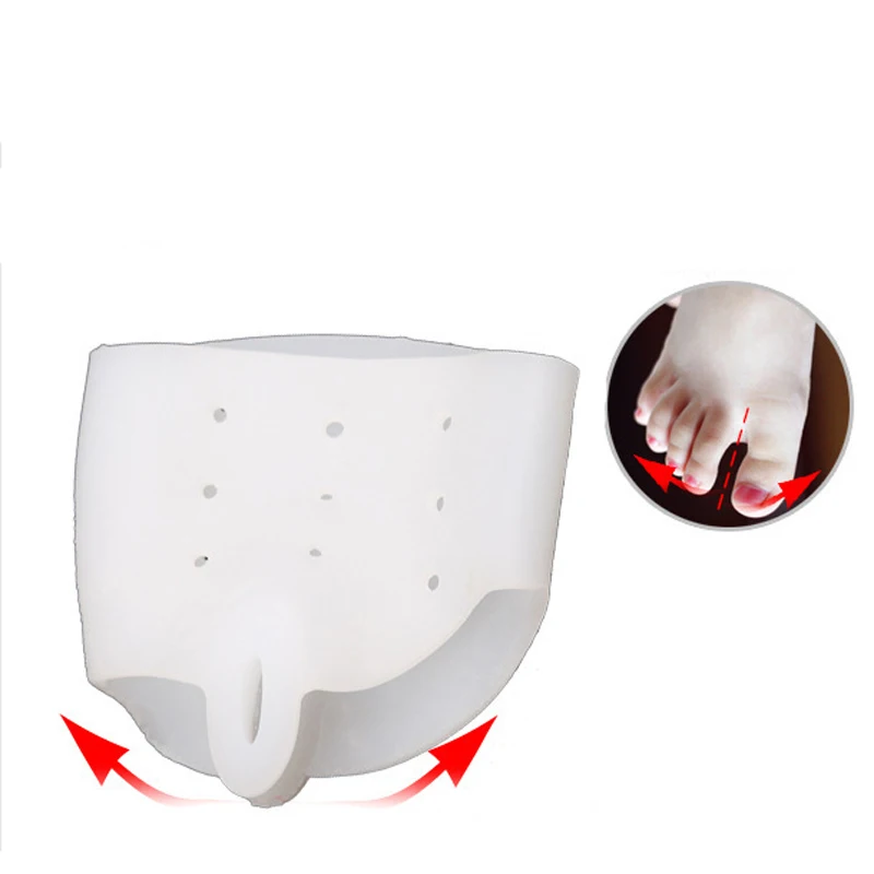 2pcs =1pair Daily Use Biological Silicone Hallux Valgus Orthosis Toe Separator The Big Toe Corrector Thumb Correct Orthopedic