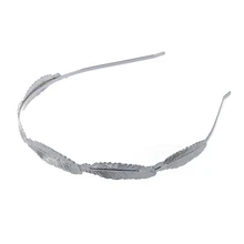 HTHL-головной убор Серебряная пластина в форме пера 12 мм для Soiree Fete