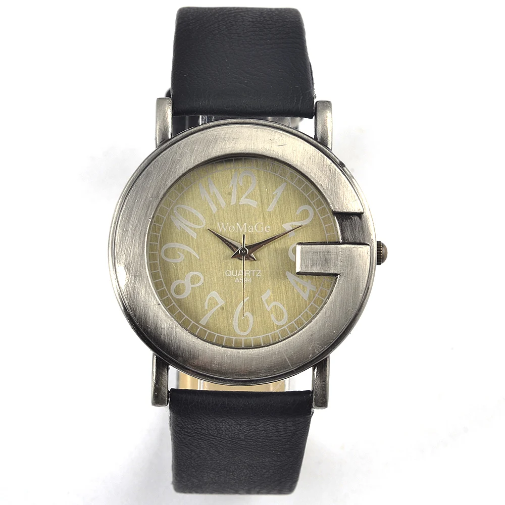 

Fashion Brand Womage Watch Fashion Quartz Watches Retro Watch Leather Strap Women Watches Vintage Casual Ladies Watches Clock