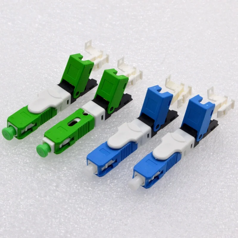 

Free Shipping 500PCS/Lot FTTH ESC250D SC APC and SC UPC Single-Mode Fiber Optic New Model Optic Fast Connector