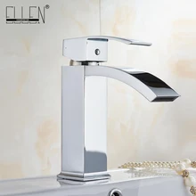 Cachoeira Banheiro Estilo Moderno Frete Grátis Torneira Da Bacia de Água Fria e Quente Torneira Misturador Da Bacia Única Alça EL908