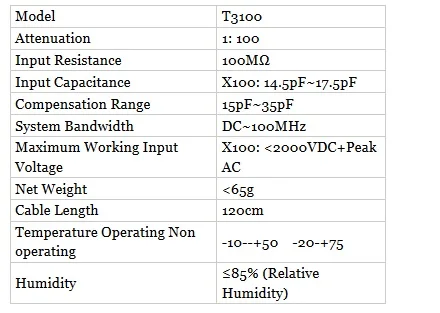 CDEK T3100 цифровой осциллограф зонд X100 100 МГц 2500 В Высокое напряжение логический анализатор Портативный Osciloscopio аксессуар