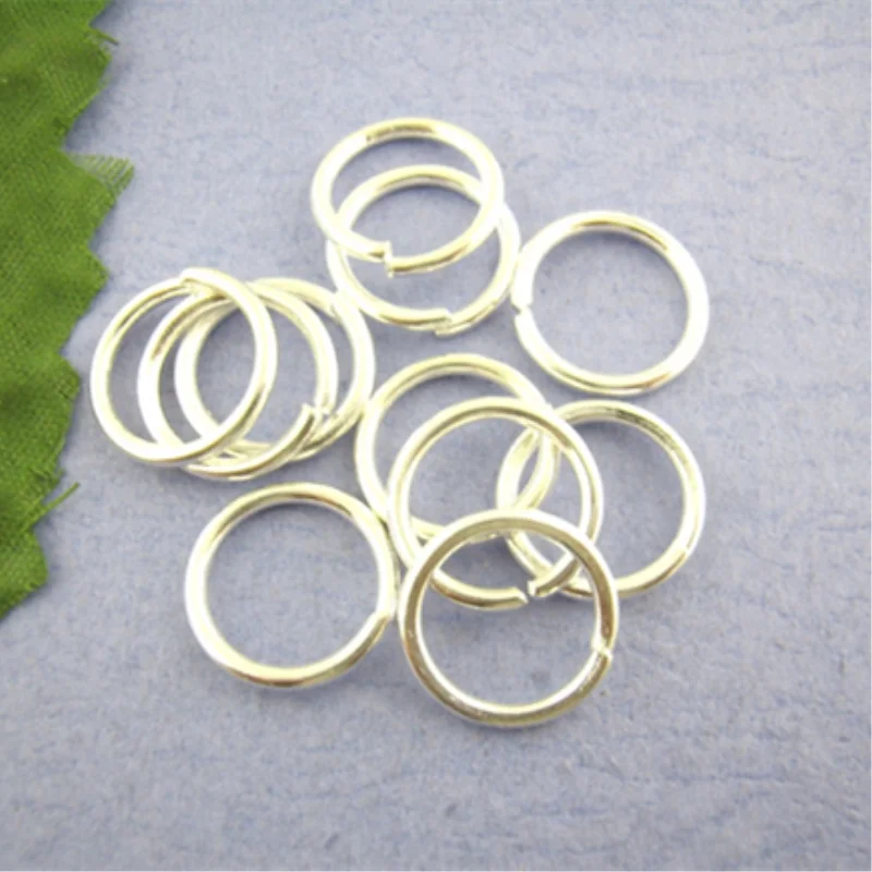 Doreen Box Lovely 400PCs серебристый цвет открыт Jump Ring 8mm dia. (B00622) | Украшения и аксессуары