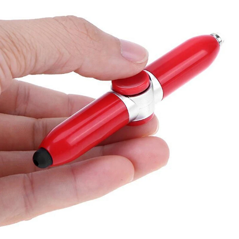 1 шт многофункциональная ручка с красивым верхом, гироскоп ручка, Спиннер, игрушка, шариковая ручка, светодиодный светильник, снимает стресс