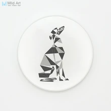 Современная Абстрактная черно-белая, с геометрическим узором, в форме собаки, минималистичные керамические подставки, подарок, креативная домашняя чашка, кухонный дополнительный коврик, напиток