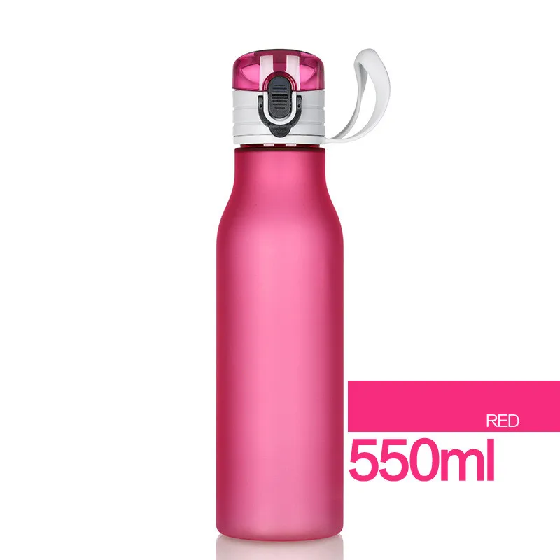 Universal frosted cup wholesale plastic cup sports water bottle cylindrical solid color black Travel Cup Carry Loop Apr10 (9)