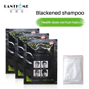 

10pc Fast black hair coloring shampoo building hair fiber Only 5 minutes temporary washable hair dye cream cover grey white hair