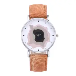 8 цветов! 2017 красивая мода унисекс кварцевые кожаные аналоговые наручные простой круглый чехол для часов Часы Y7911 *
