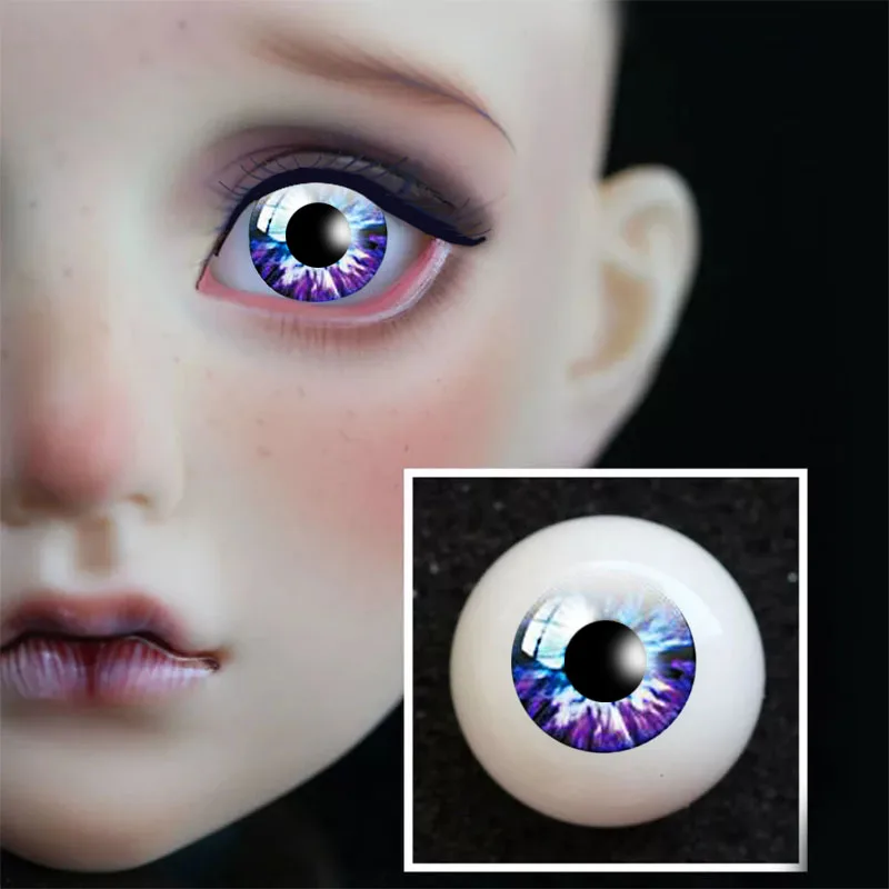 Новинка 1 пара DIY акриловые BJD Eyes 5 синий фиолетовый серии цвета 14 мм 16 18 20 22