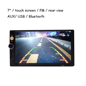 

2Din Car Radio Player In-Dash Bluetooth USB TF FM Aux 2 Din Car MP5 Player Auto Radio 7'' Touch Screen Rear view