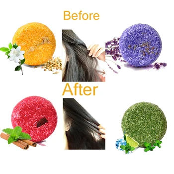 

HOT Handmade Hair Shampoo Magic Soap Pure Natural Dry Shampoo Soap Oil-control Anti-Dandruff Off