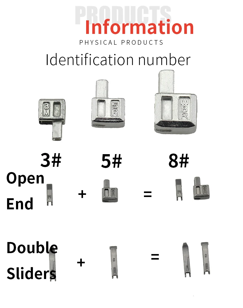 № 3 5 8 10 металлические портновские двойные ползунки открывающиеся на молнии Стопперы аксессуары для шитья 8-10 шт