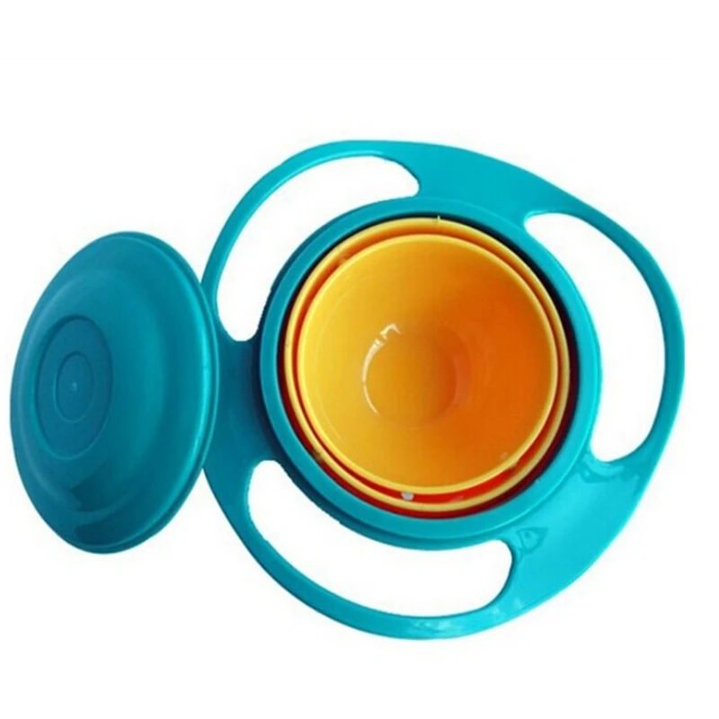 360 Вращающаяся непроливающаяся пластиковая миска для младенцев, обучающая игрушка для кормления, посуда, обучающая миска для кормления, не проливающаяся, противоскользящая миска, подарок