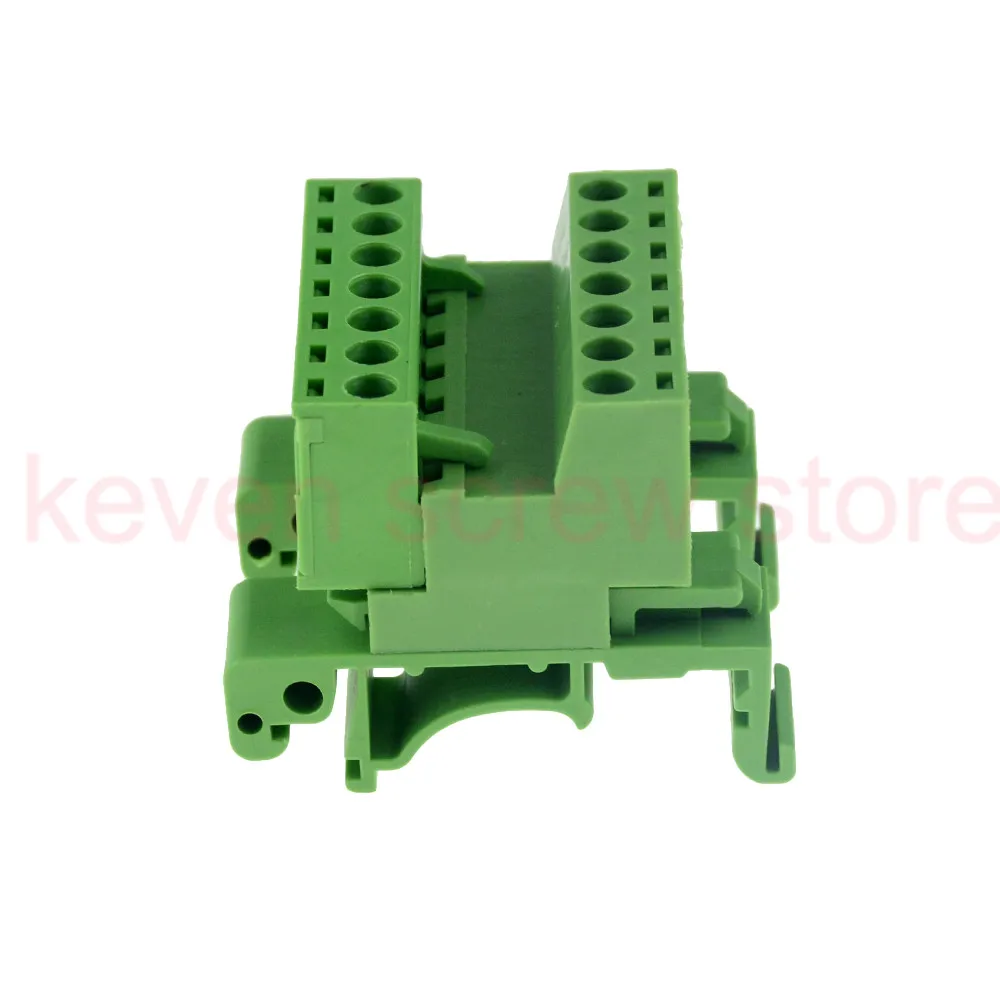 1sets 2-9pin Pitch 5.08mm Screw Plug-in Terminal Blocks connector Din Rail Mounting instead 2EDG-UKR-5.08mm Rail terminal block