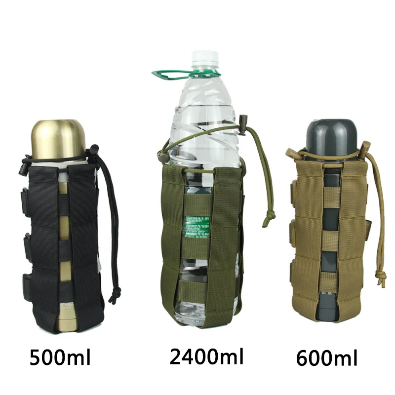 Tactical Military System Water Bottle Bag Kettle Pouch Holder Bag Outdoor、Fad 