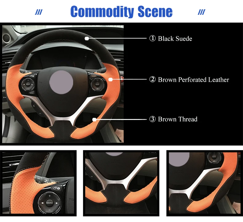 for Honda Civic Civic 9 2012 steering wheel cover
