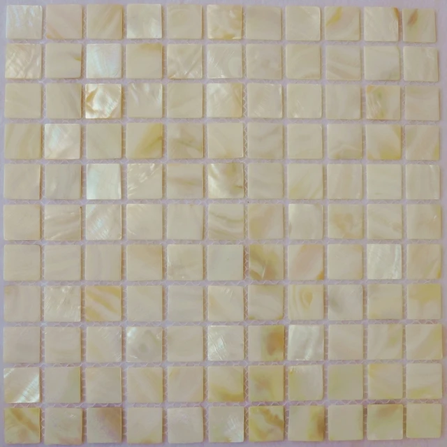 Color crema natural 25x25mm cuadrado blanco madre perla shell mosaico