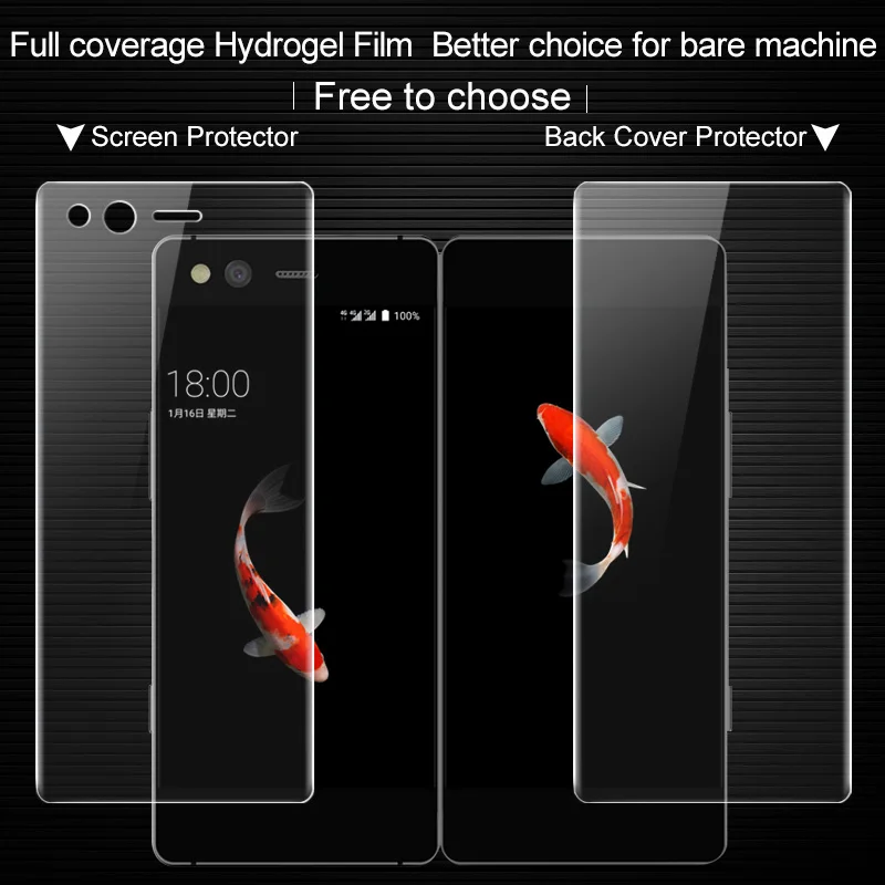 

Full coverage for ZTE Axon M Screen protector and Back cover protector Imak All Standing Hydrogel2 Full Film for ZTE Axon M