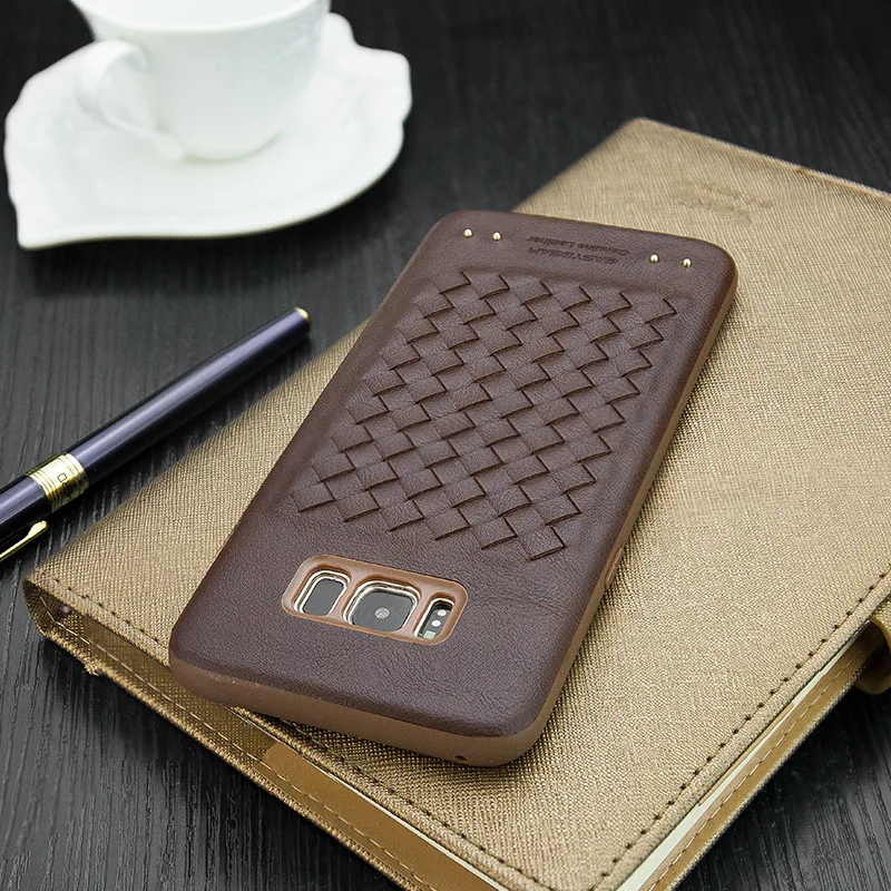 

NEW! For Samsung Note 8 Case Shock Proof Phone Cover Premium PU Leather Weaving TPU Bumper PC Protection for Galaxy S8 S8Plus