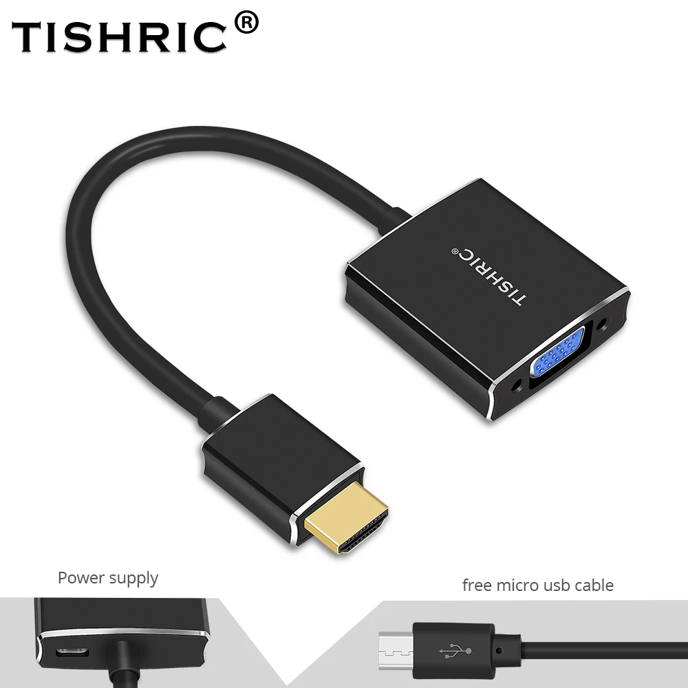 TISHRIC для PS3 XBox 360 PC HDMI к VGA кабель адаптер папа женскому цифровому аналогу HDMI2VGA
