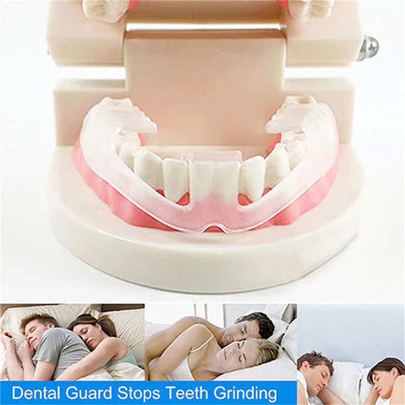 

2pc Bruxism Teeth Grinding Guard Sleep Mouthguard Splint Clenching Protector Tools Eliminating Tightening Product Sleep Aid Tool