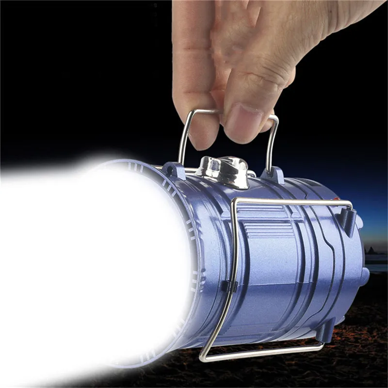 

Luminaire 6LED Lights Camping Lantern Solar Power Collapsible LED Flashlights Outdoor Portable Rechargeable Hand Lamp
