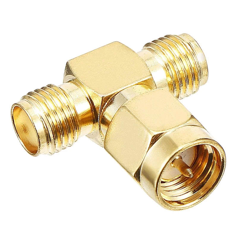 

Gold Tone 3 Ways SMA Male to SMA Female Jack RF Coaxial Adapter Connector