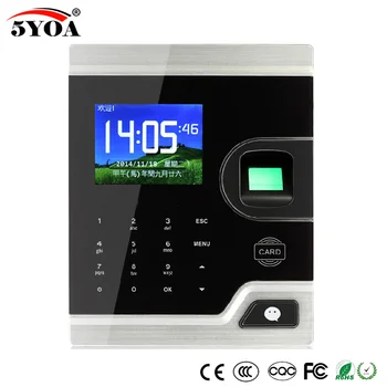 

TCP IP Biometric Fingerprint Time Attendance Clock Recorder Employee Digital Electronic English Reader Machine USB RFID ID Card