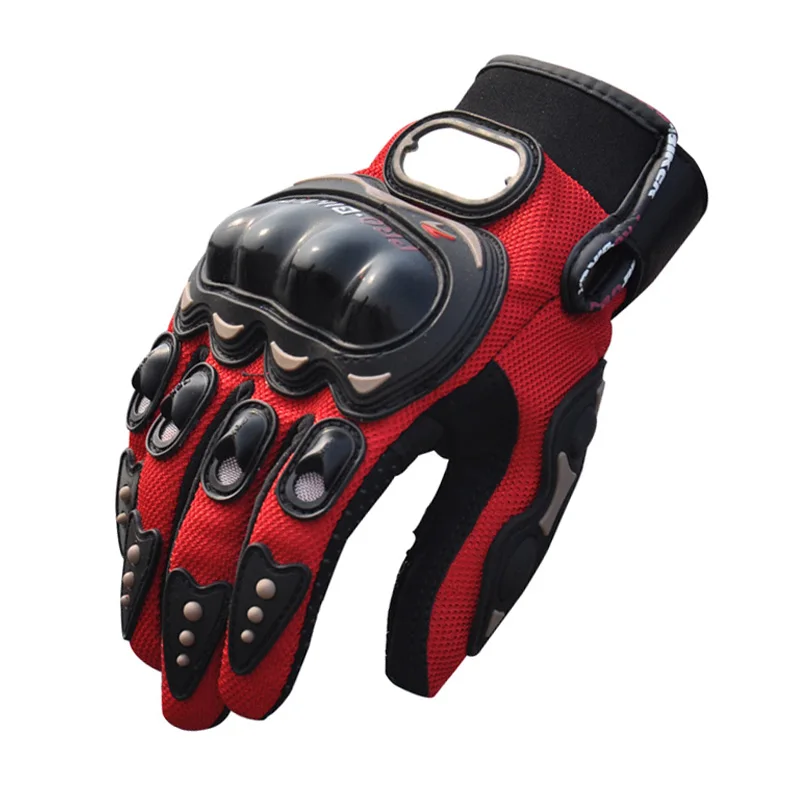 Pro-moto ciclista luvas de moto cicleta homens luvas de moto cross completo dedo equitaque moto luvas de moto cross - Цвет: red