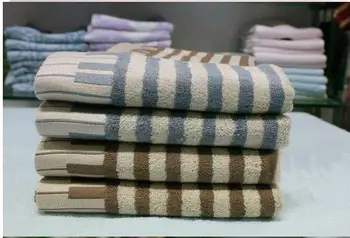 

10pcs/lot cotton Towel piano stripe plus size thickening bath towel chartacter style face towel rectangle shape