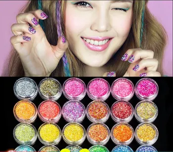 

Wholesale Nail Powder Sequins Glitter Powder Gradient Light Therapy Plastic Powder Set Accessories Laser Glitter 10pack/lot