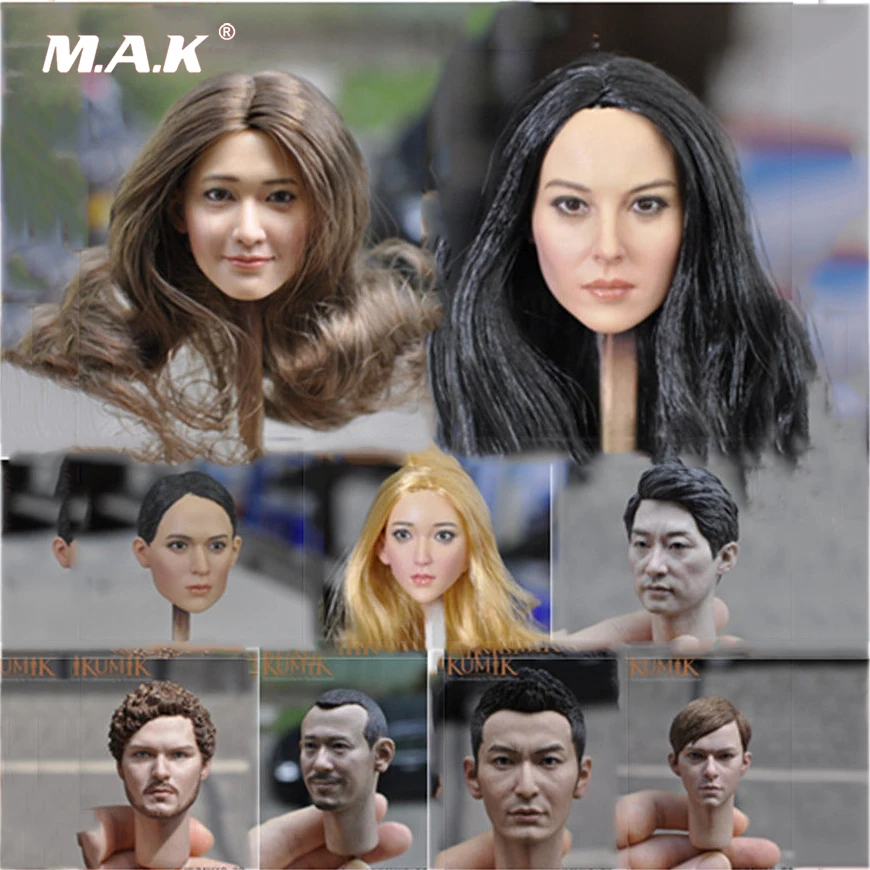 1//6 Scale Accessories Custom Head Sculpt Carving Female KUMIK 13-96 Hair