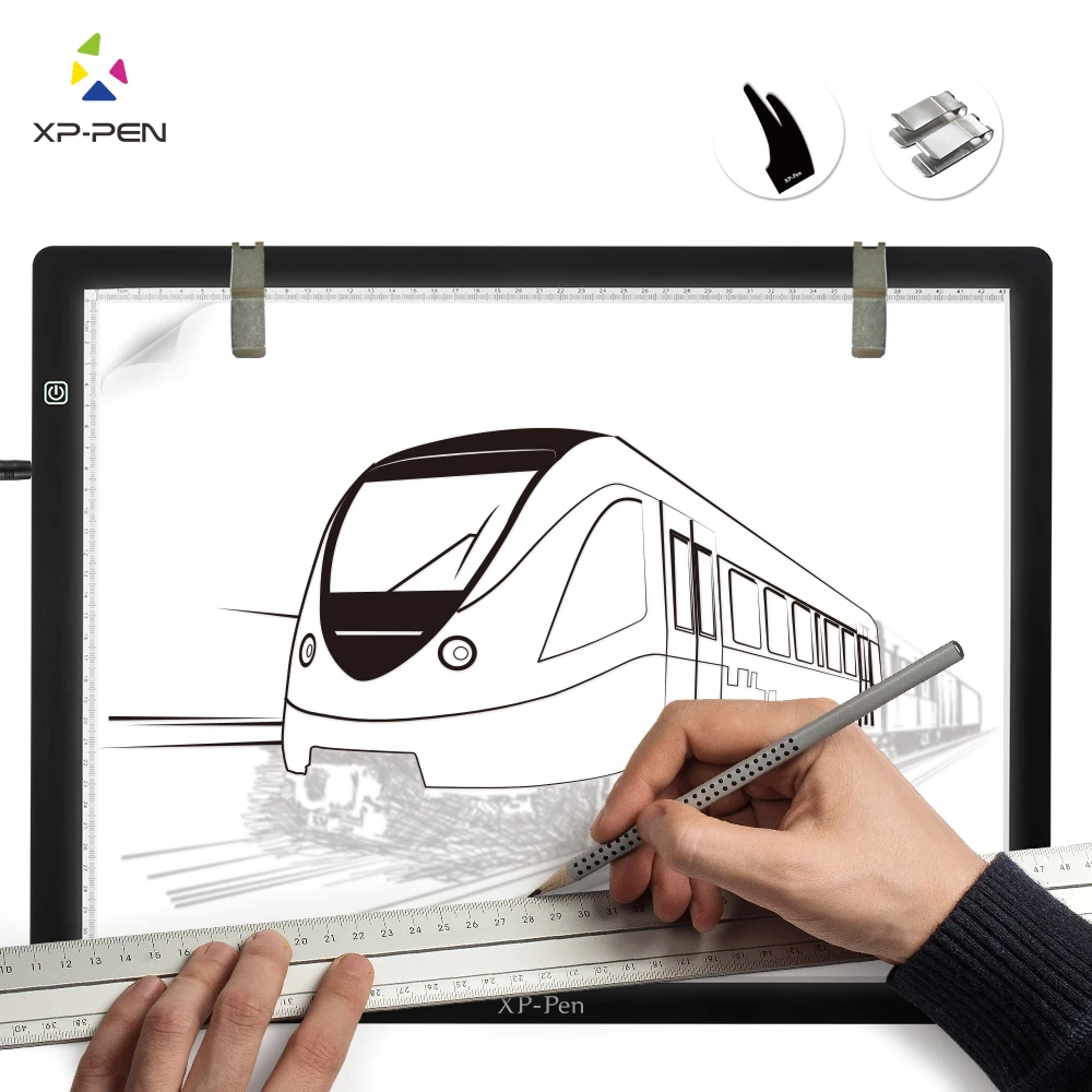 

XP-Pen CP A3 24 Inch LED Art Tracing Light Table Light Box Dimmable Drawing Pad X-ray Pad with Paper Clips&Anti-fouling Glove