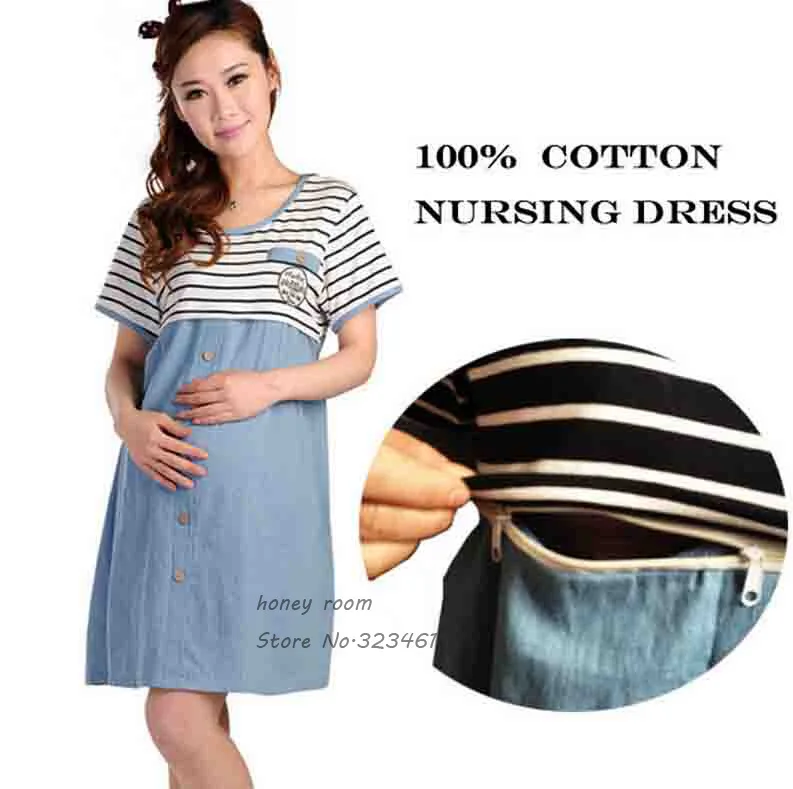 Breast Feeding Dresses Maternity Clothes For Pregnant Women Pregnancy
