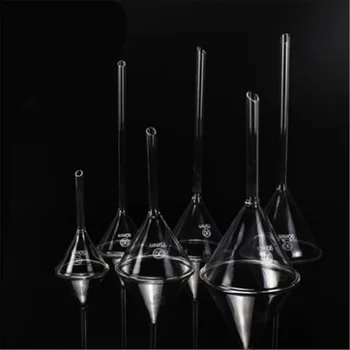 

40-150mmMiniature Lab Glass Funnel Borosilicate Glassware Triangle Funnel