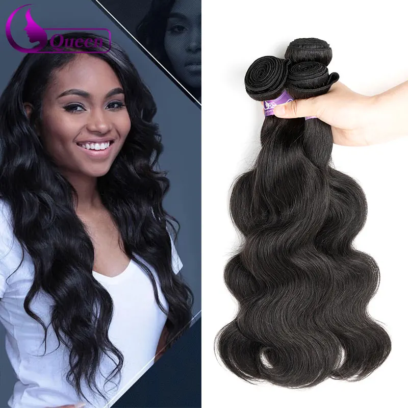 8A Peruvain Virgin Hair Body Wave 3 Bundle Deals Queen Hair Products Peruvian Body Wave Wet And Wavy Human Hair Ishow Hair 