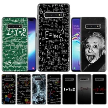 Чехол Capas Coque для samsung Galaxy S10 S9 S8 Plus 5G A30 A50 A70 A40 A20 Note 8 9 10 чехол каркас Альберт Эйнштейн формула математика