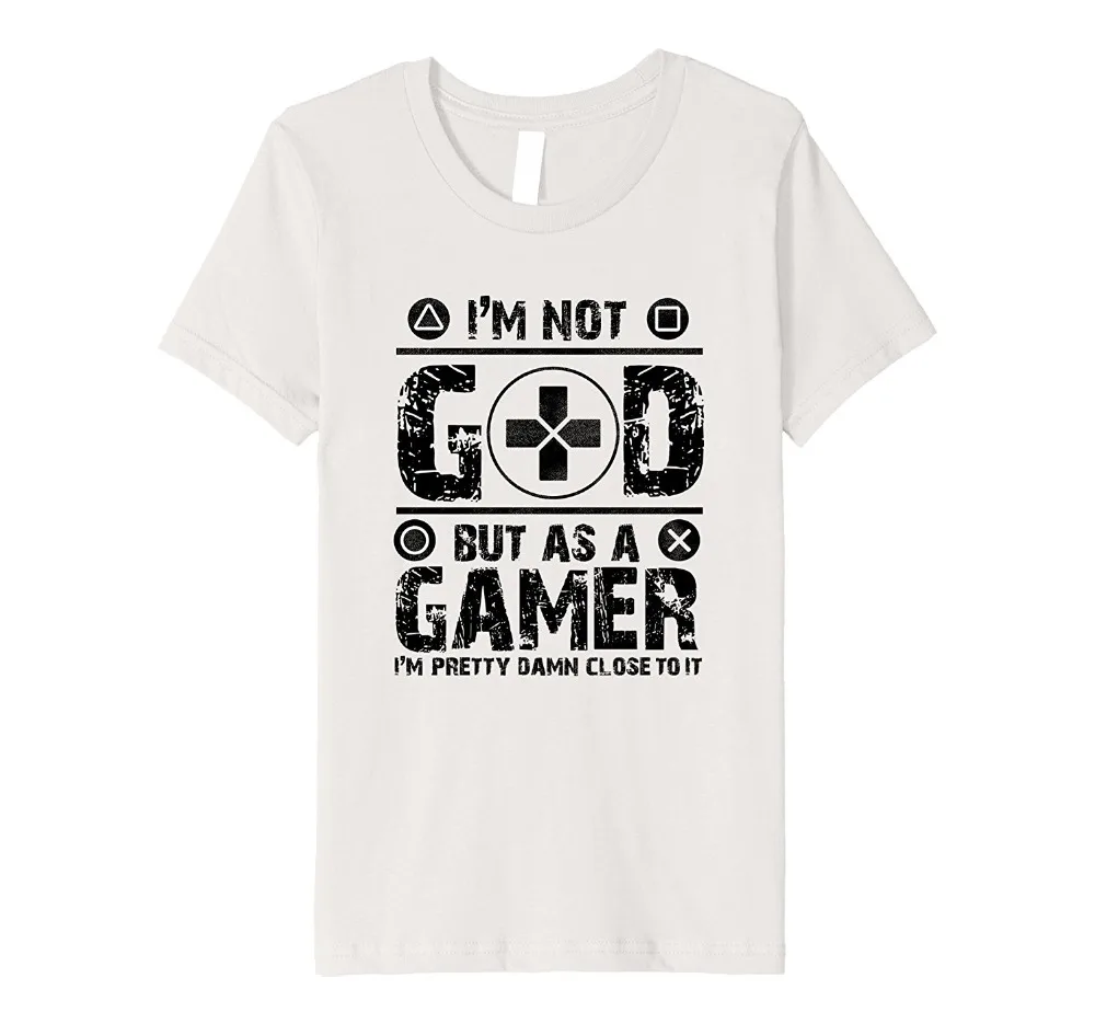 Новинка 2019 летняя мужская футболка с коротким рукавом Gaming God-Pro забавная